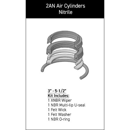 Parker - After Market Parts Hydraulic Cylinder Repair Kit- RK-I-U-1-3.500 RK2AN00351